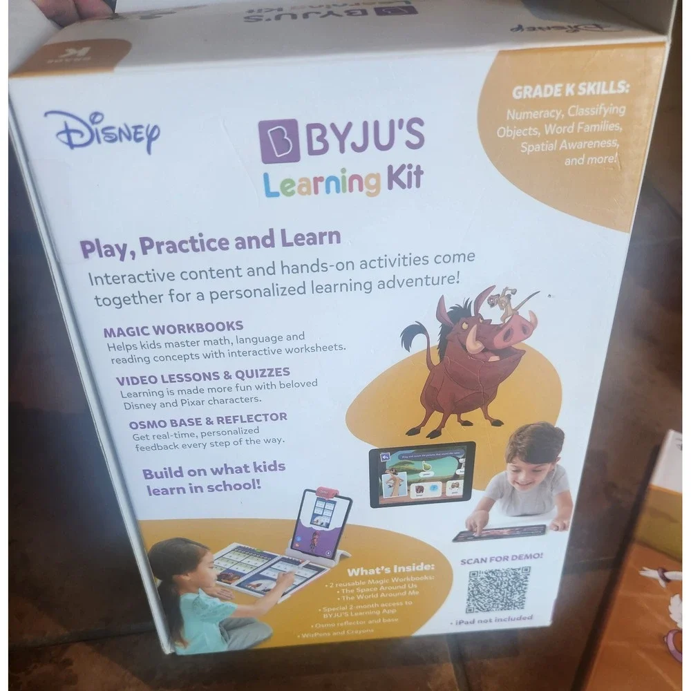 BYJU'S Learning Kit Grade‎ K  Disney iPad Tablet Kindergarten OSMO Open Box STEM